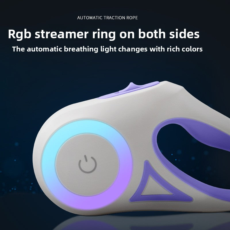 Luxury LED Dog Leash – Retractable, No-Pull System & Elegant Design