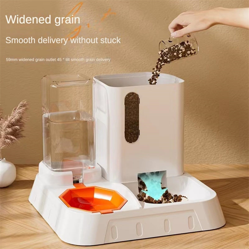 Automatic Pet Food & Water Dispenser – Gravity System with New Design | For Dogs & Cats