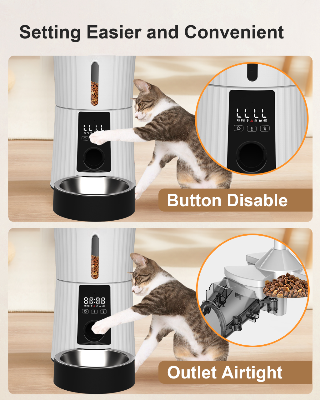 Smart Wi-Fi Pet Feeder with Timer & Microchip Recognition – 4 L Capacity | For Dogs & Cats